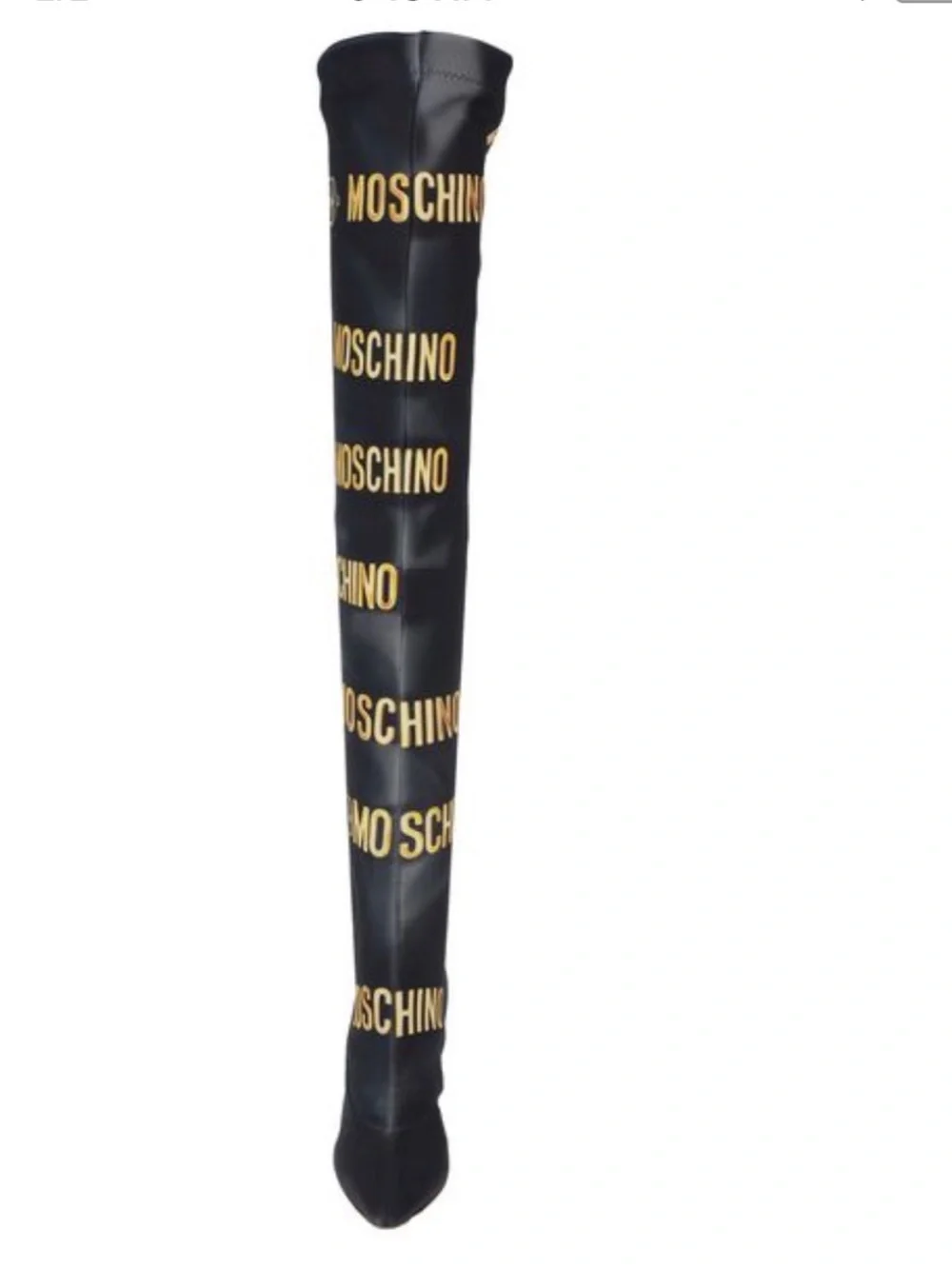 MOSCHINO metal lettering logo boots
